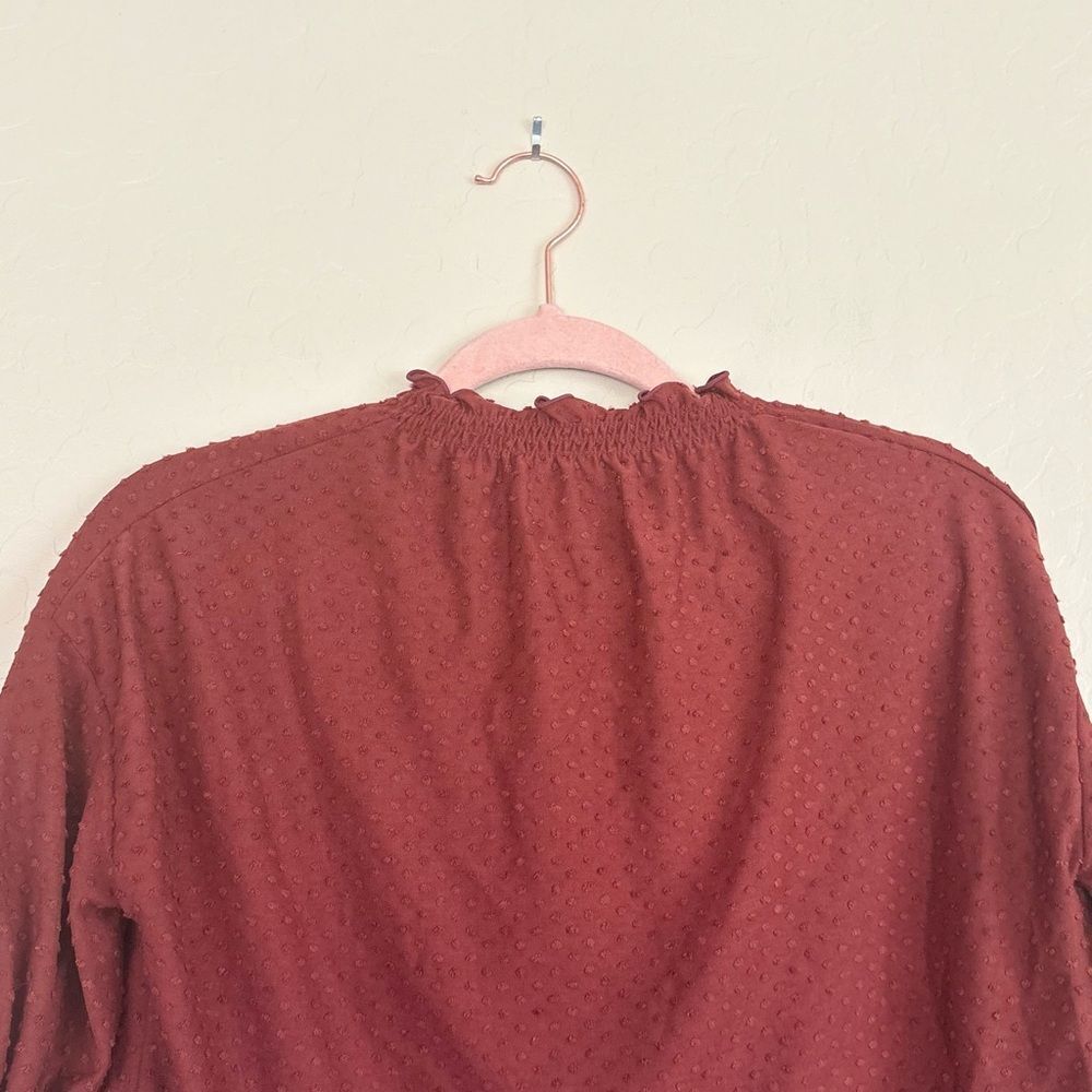 Madewell Texture and Thread Clipdot Ruffle Top Extra Small - Picture 7 of 8
